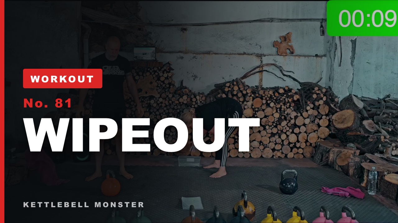 WIPEOUT kettlebell swing workout